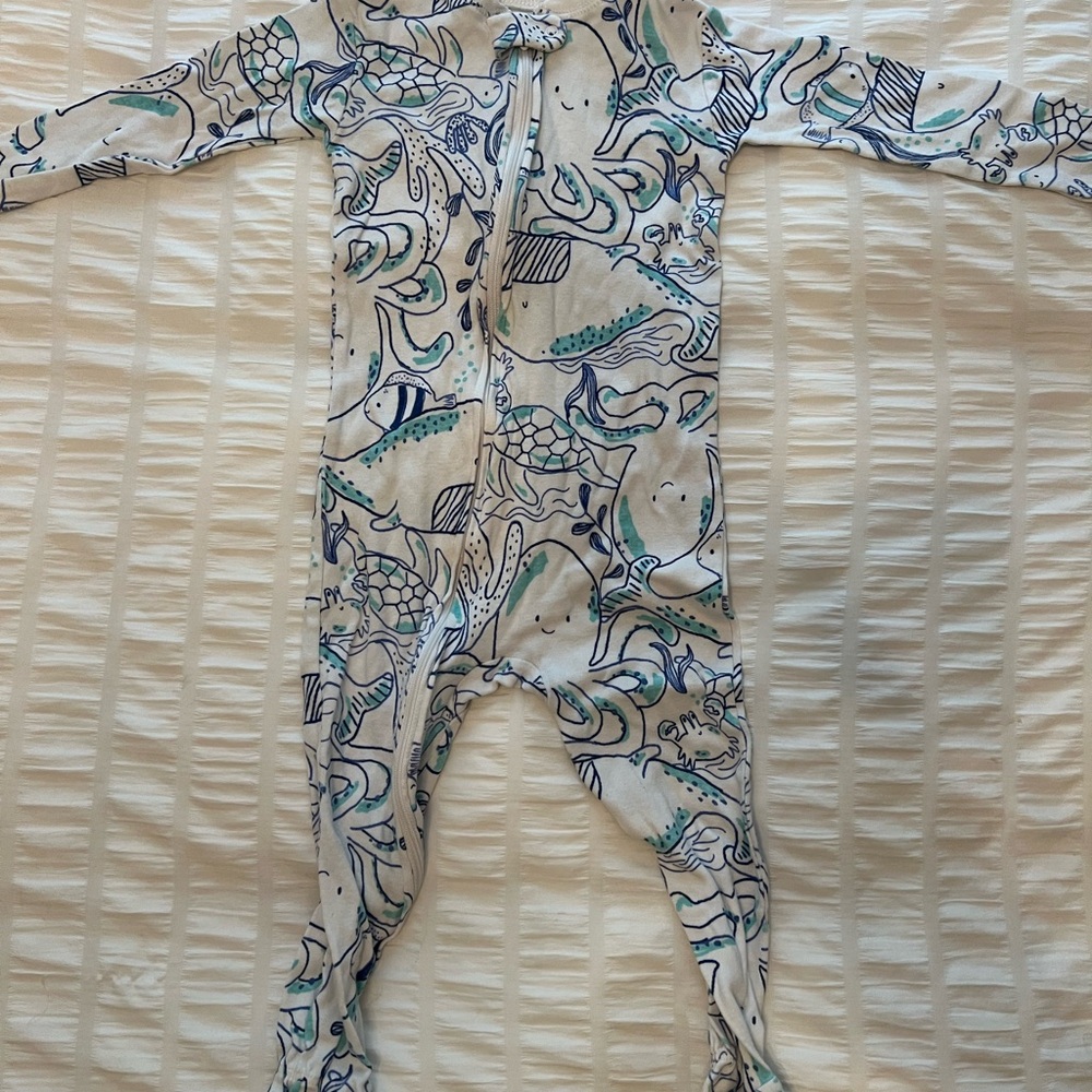 Carter's Sea Life Print Footie in Blue and Green